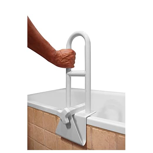 PEPE Mobility Bathtub Grab Rail (Bathtubs with Flat Rim ≥3.15"), Bath Support Handle for Elderly and Disabled, Safety Rails