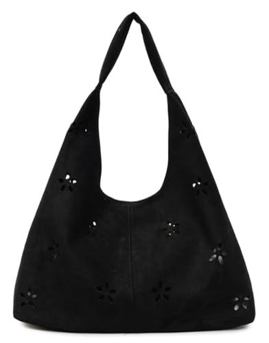 2 Pcs Slouchy Suede Hobo Bags Women Cute Underarm Shoulder Bag Crescent Crossbody Purses Satchels Travel Tote Handbag 2025