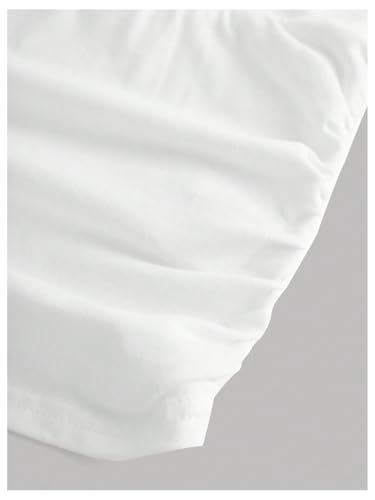 Girl's Ruched Puff Cap Sleeve T Shirts Square Neck Summer Tight Tees4