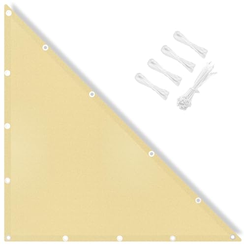 Voile d'ombrage triangulaire imperméable 3,5x3,5x4,95m pour terrasse