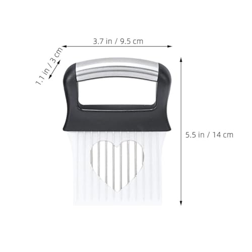 Cortador de cebolla multiusos acero inoxidable con mango seguro miniatura 2