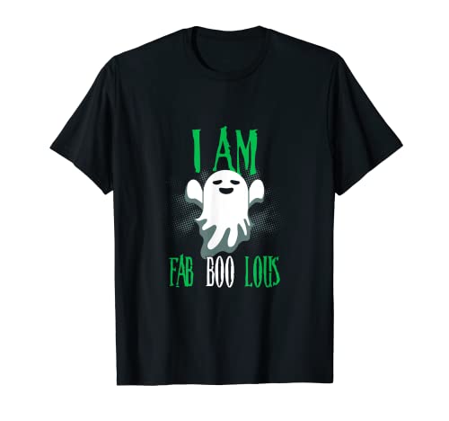 Halloween Fab Boo Lous fabuloso fantasma cubierta fuera en un clásico Camiseta