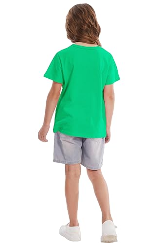 Image of Girls Hawaiian Print Beach T-Shirt Crew Neck Tops Summer Casual Short Sleeve Vacation Tees for Kids Teen 1-14 Years