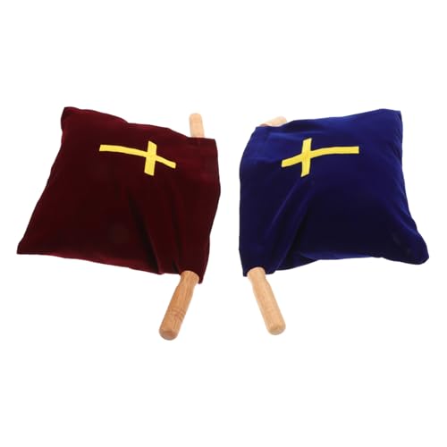 Pochette d'offrande église communion baptême tissu brodé croix