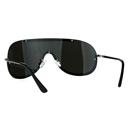 JuicyOrange Futuristic Sunglasses Unisex Oversized Shield Frame Mirror Lens UV 4003