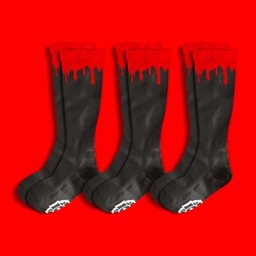 Old Bones Compression Socks: BLOOD DRIP - Athletic Socks for Men & Women - 15-20 mmHg3