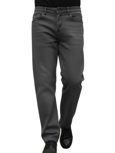 Rigo Men Straight Fit Stretchable Mid-Rise Denim Jeans for Men Casual Jeans (in, Numeric, 36, Regular, Black)