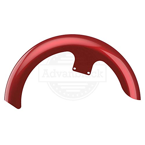 Moto Onfire 21" Reveal Wrapper Hugger Front Fender Fit For 2009 10 11 12 2013 Harley Flh Touring Road Glide Street Glide (Ember Red Sunglo, Silver Spacer(1986-2013)) #TOP6