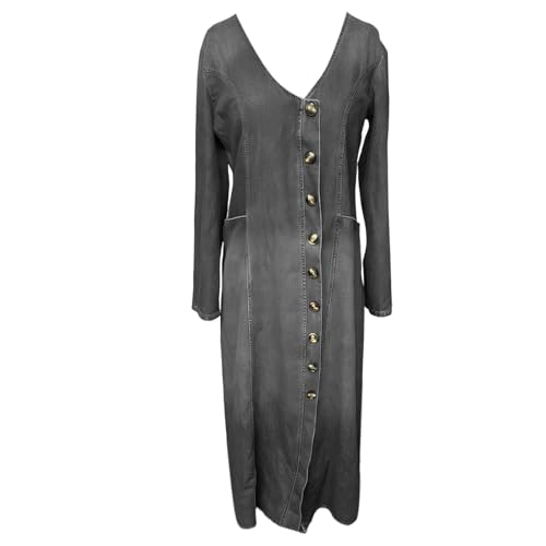 Robe jean manches longues confortable pour masquer les imperfections - 3