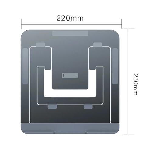 Support ventilé PC portable alliage aluminium argenté au design minimaliste et robuste - 4