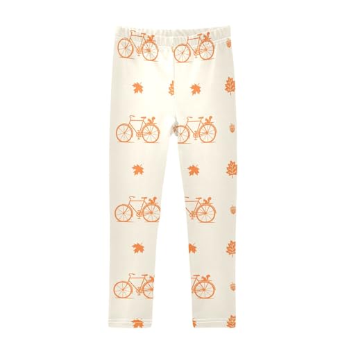 Girls' Leggings Bicycle Plant Orange Kids Yoga Tights Pants 1 Pack 2302353