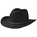 Lipodo Western Hat Women/Men Black 7 1/2-7 5/8