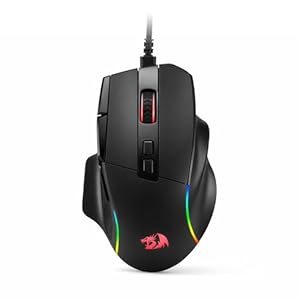 Redragon M925 Kabelgebundene Gaming-Maus, 24.000 DPI Optische Maus 10 programmierbaren Tasten, ergonomische natürliche Handauflage, Software unterstützt individuelle Tastenbelegung & DPI-Einstellung