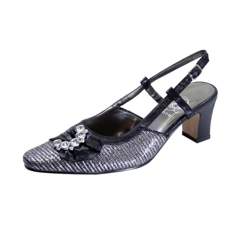 Floral Clea Women's Wide Width Dress Slingback Metallic Shoes