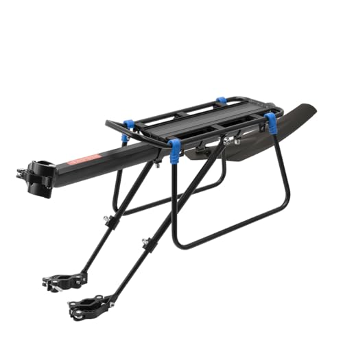 MidGard Portabicicletas para tija de sillín de aleación de aluminio, con reflector ajustable, para bicicletas de 24 a 29 pulgadas, soporta hasta 50 kg de carga máxima