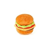 P.L.A.Y. Cute Plush Dog Toys - Fast Food Themed Durable Squeaker Chew Toy, Great for Puppies & Small, Medium Dogs - Machine Washable, Recycled Materials (American Classic Burger, X-Small)