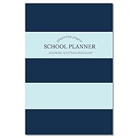 Academic & Extracurricular Weekly Planner (Teal Stripes): Balancing Life At School and Home 195698447X Book Cover