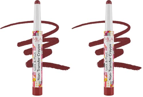Image of Mila Beaute Lock & Pout Matte Crayon Lipstick for Women I Smudge Proof & Transfer-Proof Lipstick I Hydrating with Ceramides & Shea Butter I Highly Pigmented & Glides Smoothly | Suitable for Indian Skin Tones - Fomo