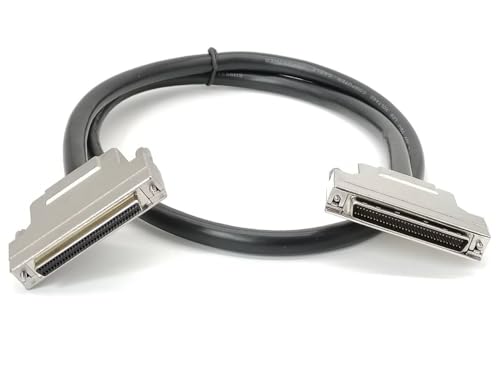 Elecbee 68 Pin SCSI Cable Male to Female HPDB Straight Screw Locks Cable 1 M