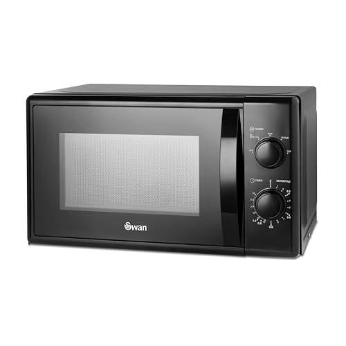 Swan Manual Microwave, 5 Power Levels, Defrost, 35 Minute Timer, 20L, 700W, Black, SM4420BLK