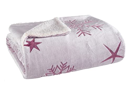 Kuscheldecke Wendedecke OptiDream Cashmere/Sherpa 150x200 Snowflake (Rose) Cover