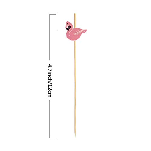 Flamingo Cocktail Picks, Set Of 200 | 4.7" Pink Bamboo Skewers For Drinks, Appetizers & Party Decor - View #6