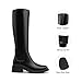 DREAM PAIRS Women's Knee High Boots Square Toe Low Block Heel Casual Comfort Riding Long Boots with Side Zipper,Size 8,Black,DWUMKB2530