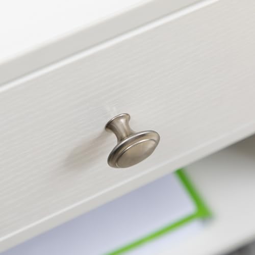 Vinsetto Armario para Impresora de Oficina Carro Multifuncional con Ruedas y Cajón 2 Compartimentos Estante Ajustable Soporte para CPU para Estudio 60x40x68,5 cm Blanco Veteado Madera - imagen 8