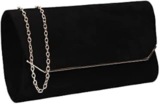 SwankySwans Women's Anny Suedette Flapover Clutch, Sling Bag, One Size