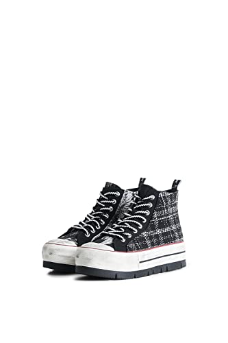 Desigual Baskets Noires Crush_BN 2000 pour Femme, Noir, 38 EU