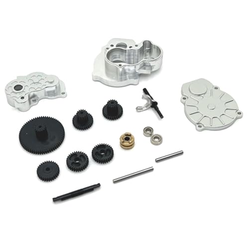 RC�N���[���[�p�A�b�v�O���[�h�p�[�c For FMS For FCX24 1/24 �����p ������ �g�����X�~�b�V���� �M�A�{�b�N�X �M�A�{�b�N�X �Z�b�g ���� ���� RC�J�[ �A�b�v�O���[�h �p�[�c �A�N�Z�T���[(Silver)