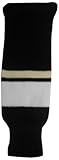 DoGree Hockey Pittsburgh Knit Hockey Socks, Black/Beige/White, Junior/24-Inch