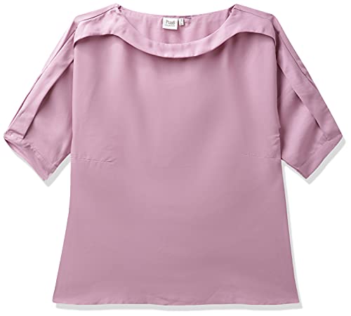 Image of pluss Women's Solid Regular Fit Top (ALTP2536-BRICKDUST Pink L)