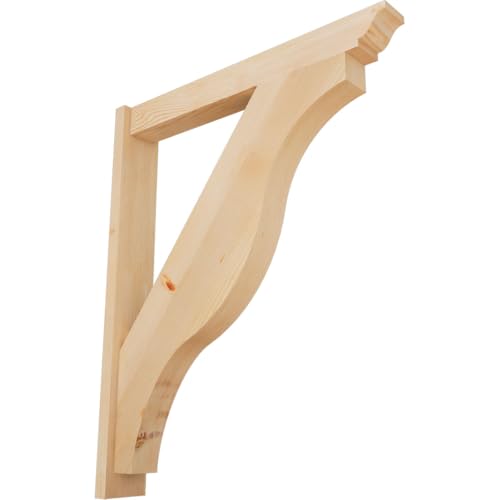 5 1/2"W x 36"D x 44"H Funston Traditional Smooth Outlooker, Douglas Fir