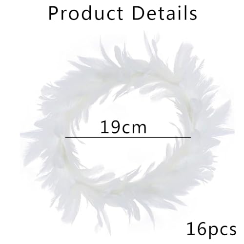 HIQE-FL LED Feather Wreath Headband, Pack of 16 LED Flower Wreaths, Luminous Hair Wreaths, LED Flower Wreath - Image 2