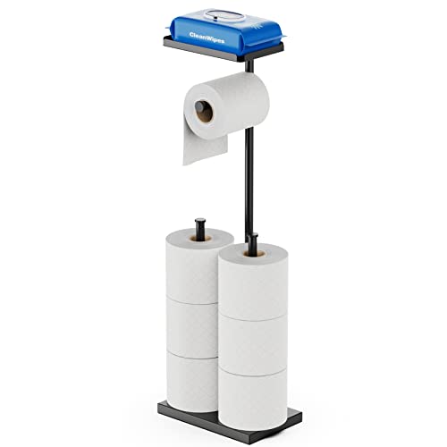 VPOUERY Lustiger Toilettenpapierhalter Schaf - 3D-gedruckt, Schwarz, Werkzeugfreie Montage