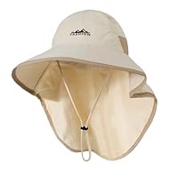 TAGVO Cappello da Sole Unisex UPF 50+ Cappello da Pesca Idrorepellente Tesa Larga da Mesh Safari Caccia Giardinaggio Cappello da Secchio Packable