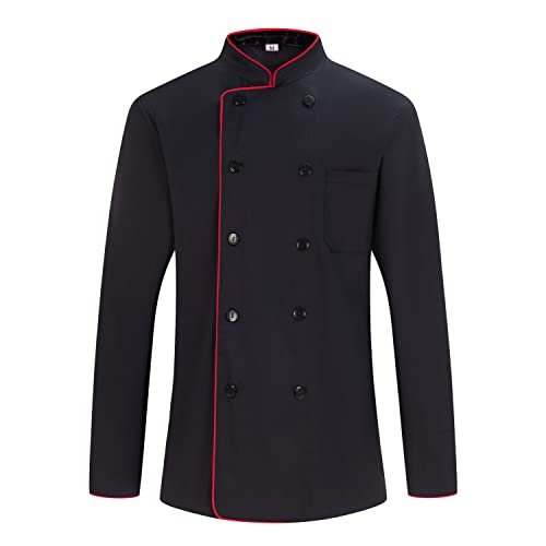 MISEMIYA - Chaqueta Cocinero Hombre - Chaqueta de Chef Hombre - Uniforme Hosteleria - - Ref.842B - M, Chaquetas Cocinero 842B - Negro