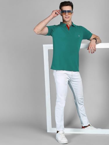 Image of Lux Cozi Men Cotton Solid Regular Fit Polo Shirt