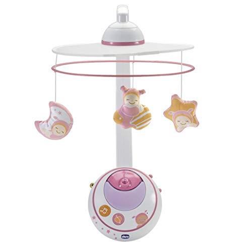 Mobile Chicco double projection rose First Dreams pour apaiser le sommeil de bébé