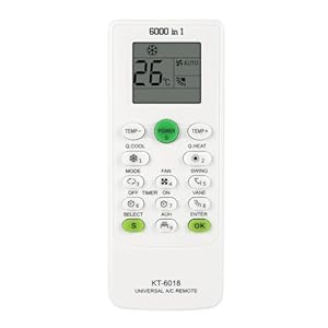 TALENTEC Home | Universal-Klimaanlagensteue... | 6000 in 1 - Kompatibel mit: Daikin, Mitsubishi, Panasonic, Fujitsu, Galanz, Samsung, etc. | Automatische Suche | KT-6018 | Klimaanlagen-Fernbedienung