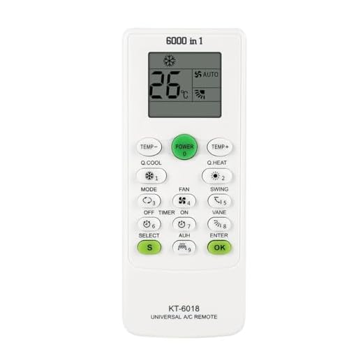 TALENTEC Home | Mando Aire Acondicionado Universal | 6000 en 1 - Compatible con: Daikin, Mitsubishi, Panasonic, Fujitsu, Galanz, Samsung, etc | Búsqueda Automática | KT-6018 | Control Remoto A/C