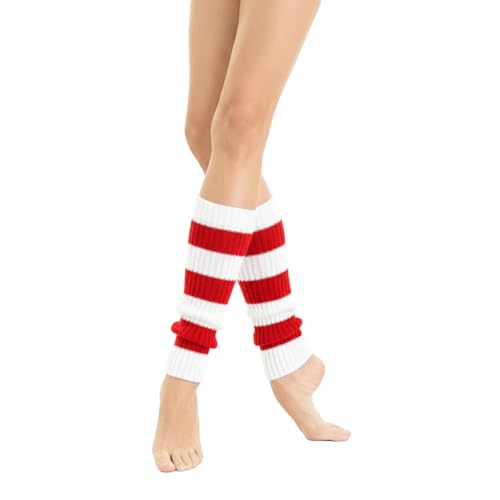 Image of v28 Women Warm Leg Warmers 80s Retro Party Costume Knit Ballet Neon Long Socks