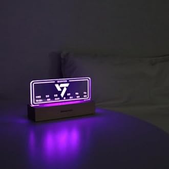 Seven.Teen Night Light, Kpop Merchandise, Korean Idol Lamp for Carat, 7RGB Color, Dimmer, 8.3 x 4.2 x 1.7
