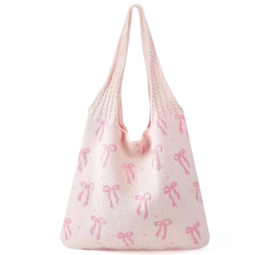Image of hatisan Crochet Bag for Women, Handmade Knit Beach Tote Bag Summer