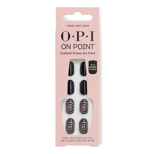 OPI On Point Press On Nails | Short Round Nail Art Press On Nails...