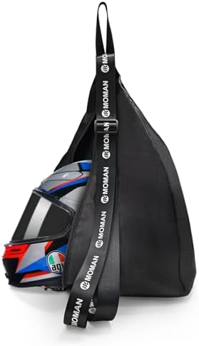 Moman Motorcycle Helmet Bag, B1 Motorbike Backpack Reflective Large Capacity Helmet Storage Shoulder Bag Motorcycle Accessories for Travel Riding Cycling Bicycle Basketball