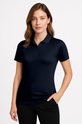 Image of Opna Women's Dry-Fit Golf Polo Shirts 3-Button Golf Polo's in 20 Colors XS-3XL Shirt