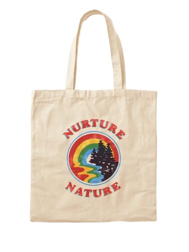 Sac fourre-tout Nurture Nature en toile vintage haut de gamme au motif imprimé