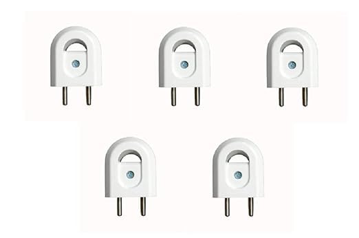 AWADH TECH 6A 2 Pin Plug Top 240V | White Plastic Electrical Plug with Non-Flammable Unbreakable Body | Compact Easy to Carry 2 Pin Socket Plug for Home Office Appliances (Pack of 5)-image-34